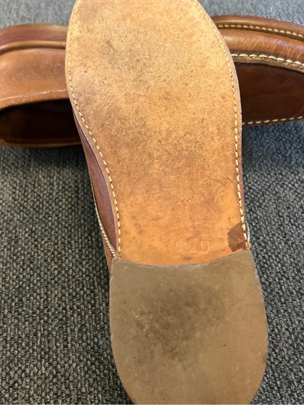 Vtg Levi's Brown Leather Cutlass Boat Shoes with Contrast Laces